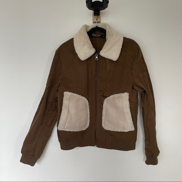 TOPMAN SHEARLING FLIGHT JACKET - Picture 6 of 7